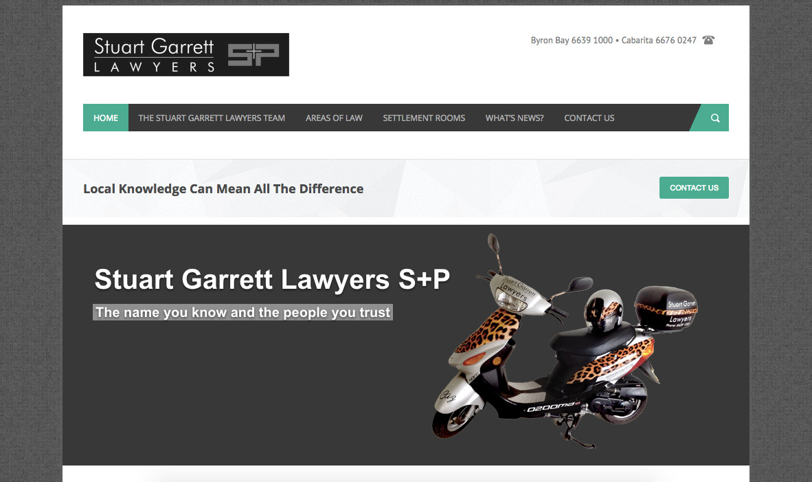Stuart Garrett Lawyers site by Jules Ober