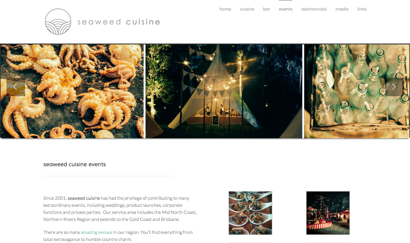 seaweed cuisine website by Jules Ober